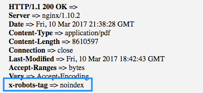 http headers noindex pdf