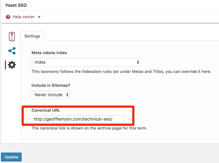 Set Canonical Tag on WordPress Category Pages